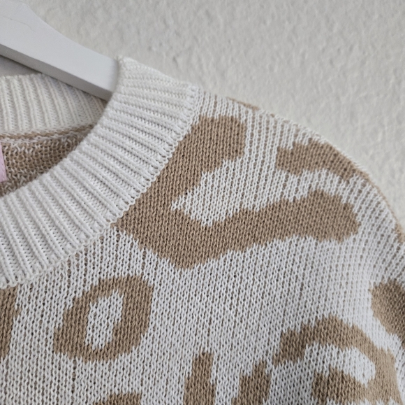 Pink Lily Animal Print Sweater Tunic Oversized Size Small - Picture 5 of 14